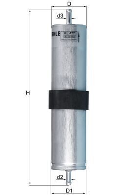 Mahle KL477 Fuel Filter - 1