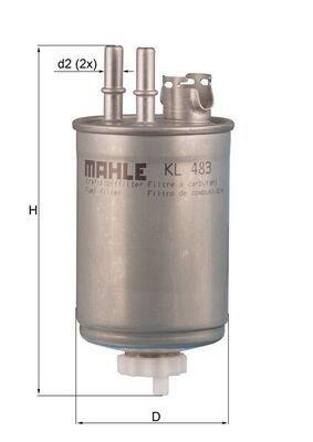 Mahle KL483 Fuel Filter - 1
