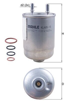 Mahle KL485/15D Fuel Filter - 1