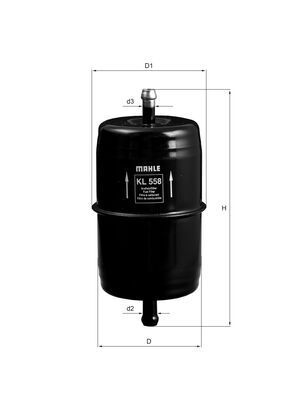 Mahle KL558 Fuel Filter - 1
