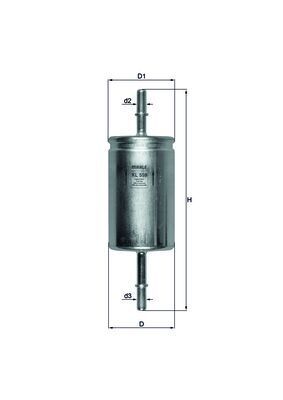 Mahle KL559 Fuel Filter - 1