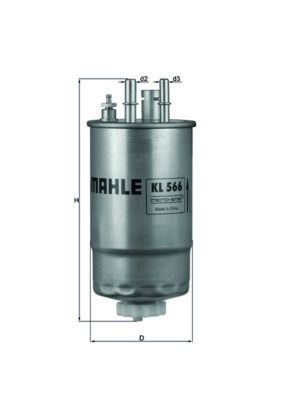 Mahle KL566 Fuel Filter - 1