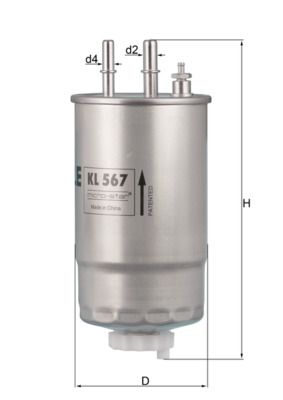 Mahle KL567 Fuel Filter - 1