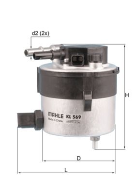 Mahle KL569 Fuel Filter - 1