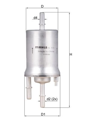 Mahle KL572 Fuel Filter - 1