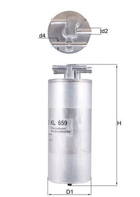 Mahle KL659 Fuel Filter - 1