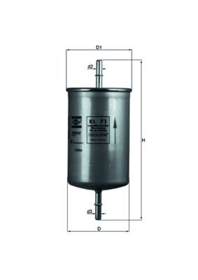 Mahle KL71 Fuel Filter - 1