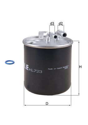 Mahle KL723D Fuel Filter - 1