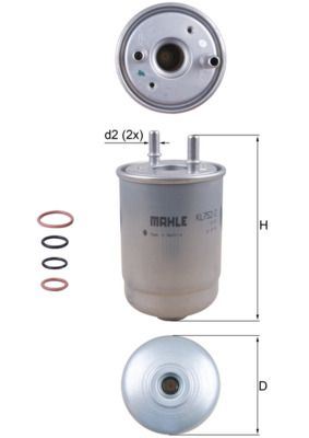 Mahle KL752/2D Fuel Filter - 1