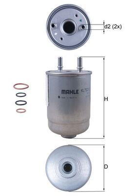 Mahle KL752/5D Fuel Filter - 1