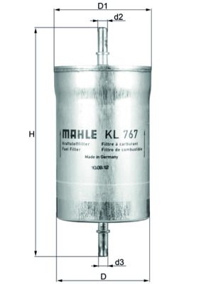 Mahle KL767 Fuel Filter - 1