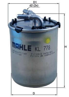 Mahle KL778 Fuel Filter - 1