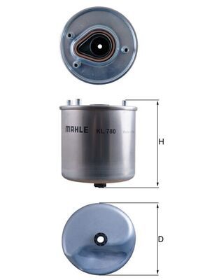 Mahle KL780 Fuel Filter - 1