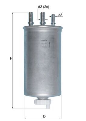 Mahle KL781 Fuel Filter - 1