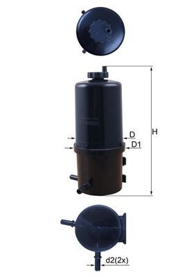 Mahle KL787 Fuel Filter - 1