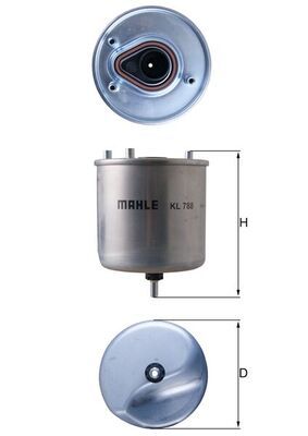 Mahle KL788 Fuel Filter - 1
