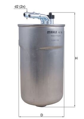 Mahle KL792 Fuel Filter - 1