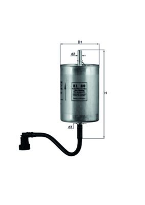 Mahle KL80 Fuel Filter - 1