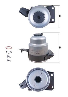 Mahle KL829D Fuel Filter - 1