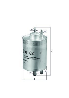 Mahle KL82 Fuel Filter - 1