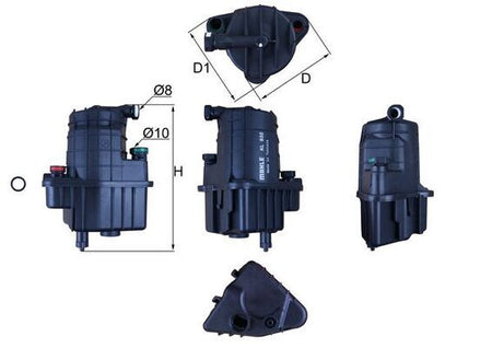 Mahle KL832D Fuel Filter - 1