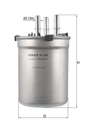 Mahle KL838 Fuel Filter - 1
