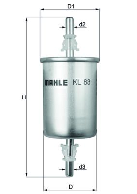 Mahle KL83 Fuel Filter - 1