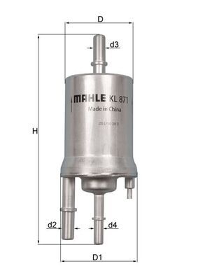 Mahle KL871 Fuel Filter - 1