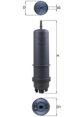 Mahle KL872/7 Fuel Filter - 1