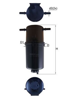 Mahle KL873 Fuel Filter - 1