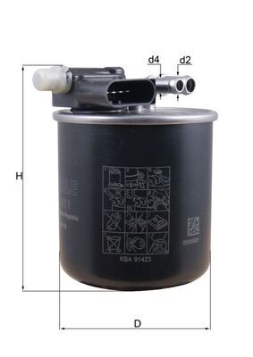 Mahle KL911 Fuel Filter - 1