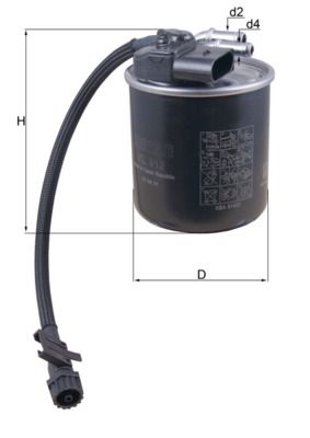 Mahle KL912 Fuel Filter - 1
