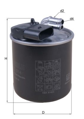 Mahle KL914 Fuel Filter - 1