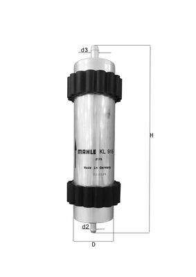 Mahle KL915 Fuel Filter - 1
