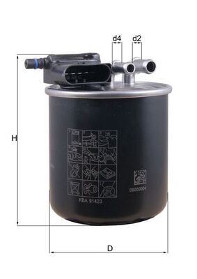 Mahle KL949 Fuel Filter - 1