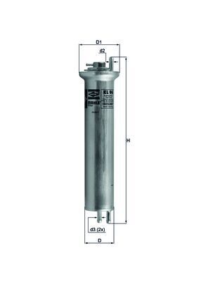 Mahle KL96 Fuel Filter - 1