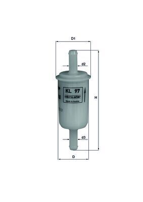 Mahle KL97 Fuel Filter - 1