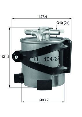 Mahle KLH44/25 Fuel Filter - 1