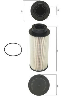 Mahle KX182D Fuel Filter - 1