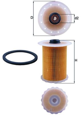 Mahle KX183D Fuel Filter - 1