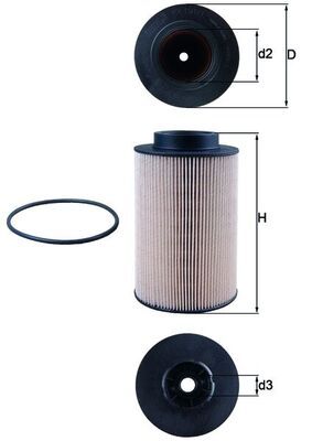 Mahle KX191/1D Fuel Filter - 1