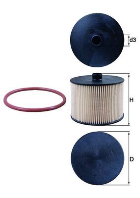 Mahle KX201D Fuel Filter - 1