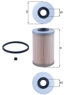 Mahle KX204D Fuel Filter - 1