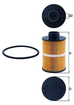 Mahle KX208D Fuel Filter - 1