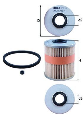 Mahle KX218D Fuel Filter - 1