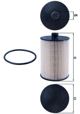 Mahle KX226D Fuel Filter - 1