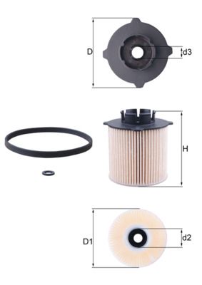 Mahle KX265D Fuel Filter - 1