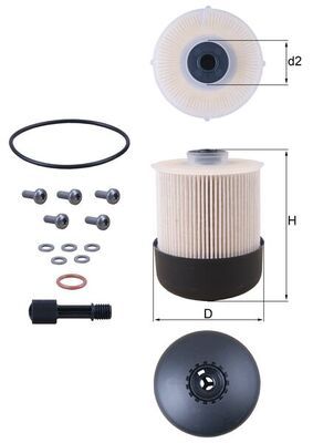 Mahle KX338/26D Fuel Filter - 1