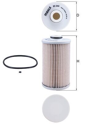 Mahle KX344D Fuel Filter - 1