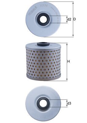 Mahle KX34 Fuel Filter - 1